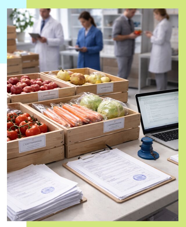Сертификация овощей и фруктов в Мурманске от 8740 р. | Алешин-Мрм