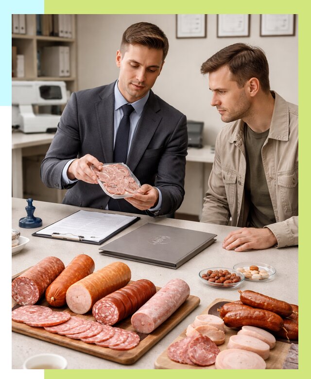 Сертификация колбасных изделий в Мурманске от 7712 р. | Алешин-Мрм