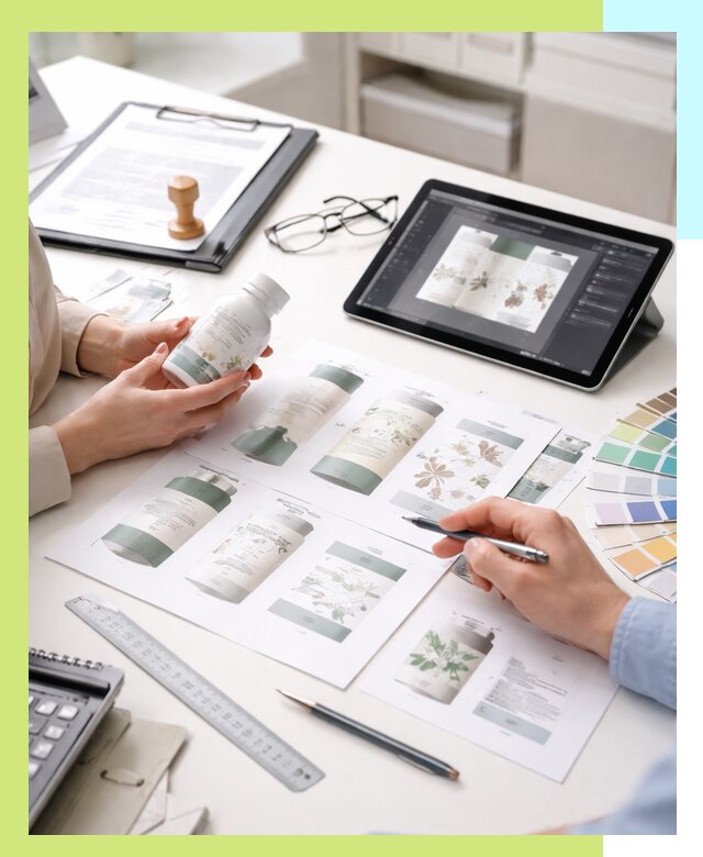 Профессиональная разработка дизайна и текста этикетки продукции в Мурманске