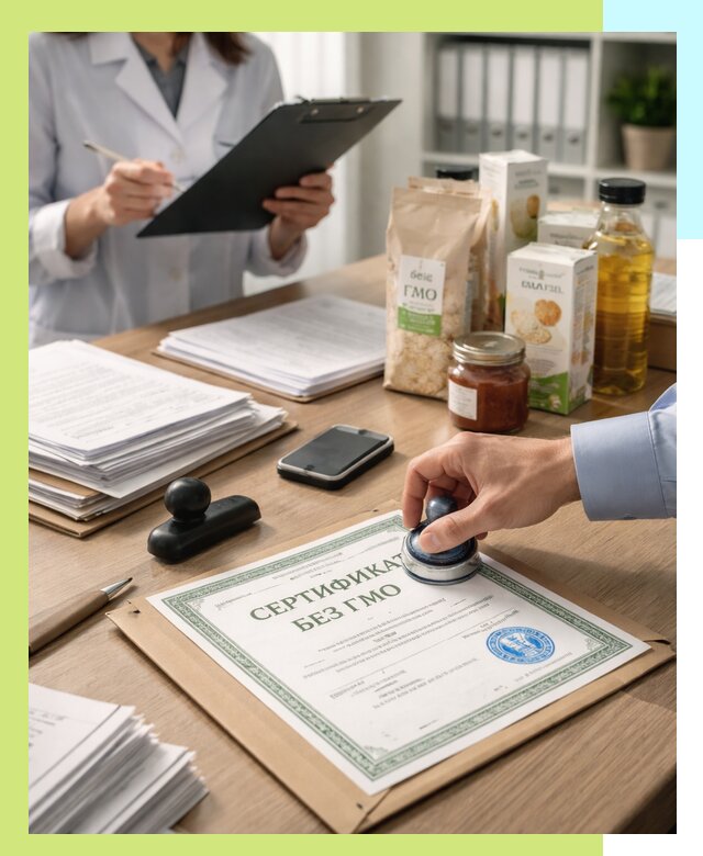 Получение сертификата Без ГМО для продукции в Мурманске